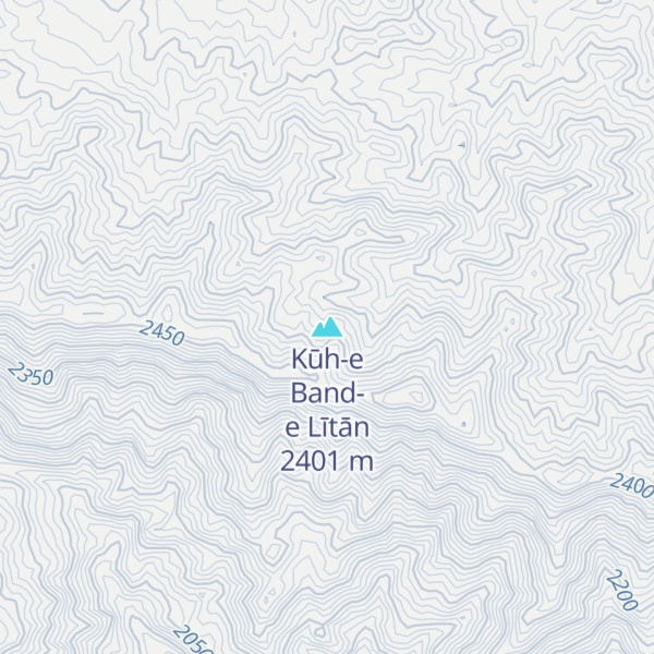 Map of Kūh-e Band-e Lītān