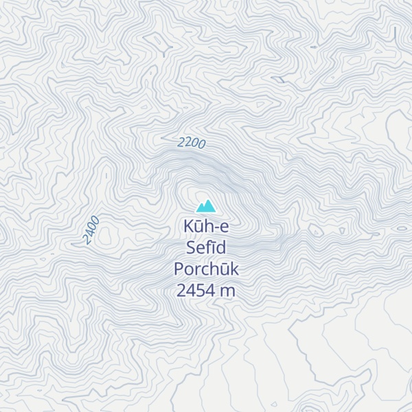 Map of Kūh-e Sefīd Porchūk