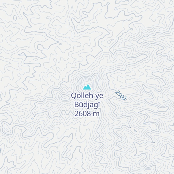Map of Qolleh-ye Būdjagī
