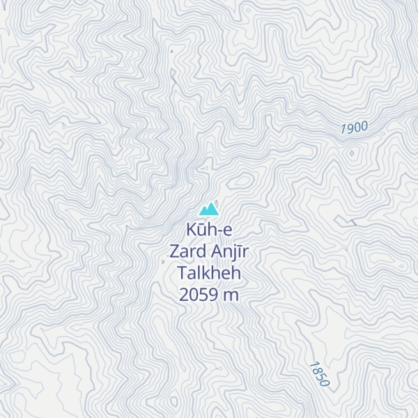 Map of Kūh-e Zard Anjīr Talkheh