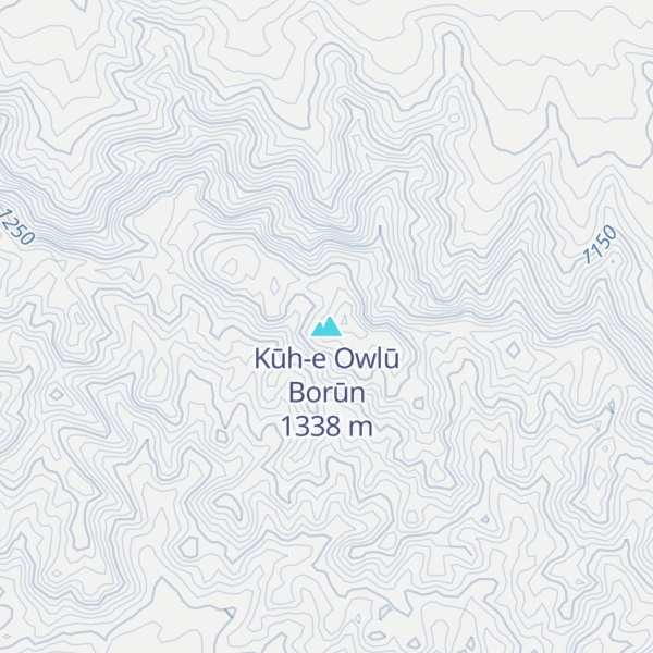 Map of Kūh-e Owlū Borūn