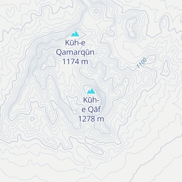 Map of Kūh-e Qāf