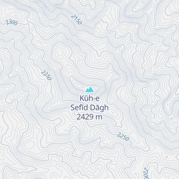 Map of Kūh-e Sefīd Dāgh