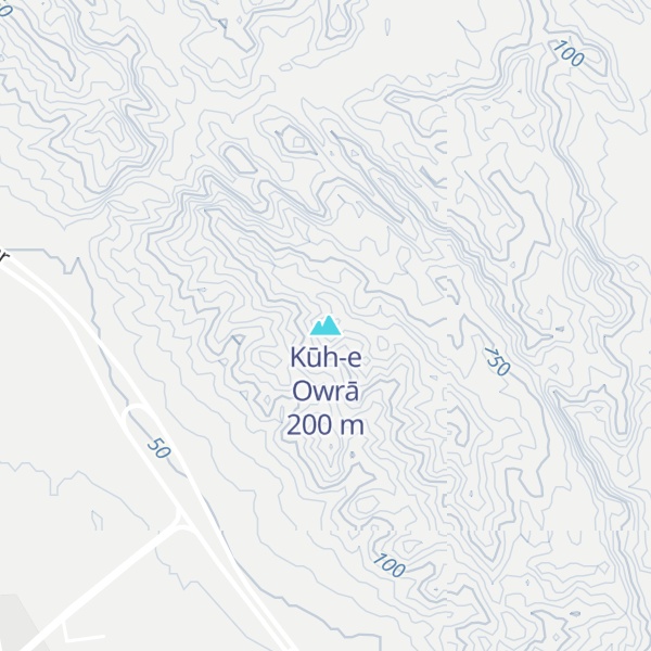 Map of Kūh-e Owrā