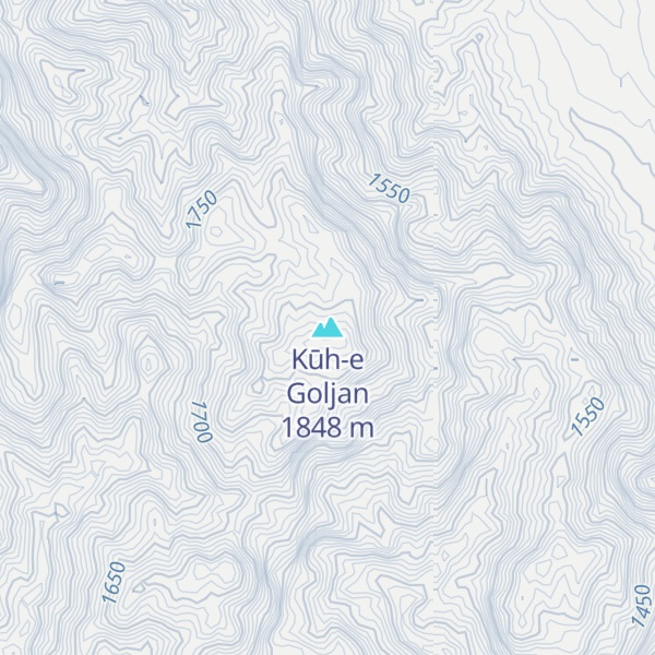 Map of Kūh-e Goljan