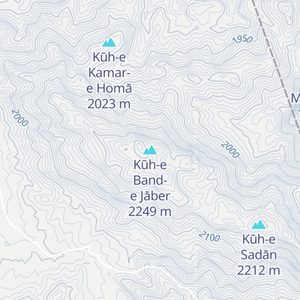 Map of Kūh-e Band-e Jāber