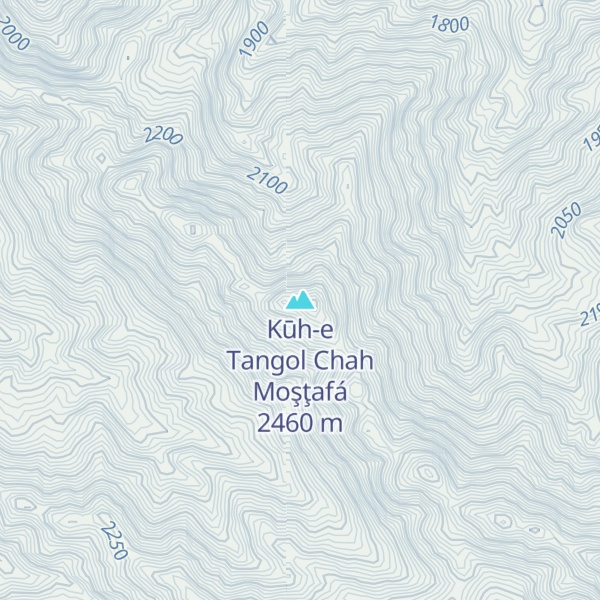 Map of Kūh-e Tangol Chah Moşţafá
