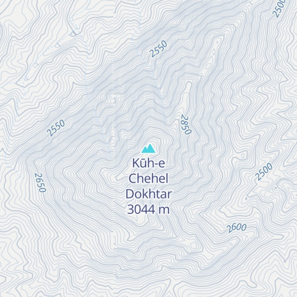 Map of Kūh-e Chehel Dokhtar