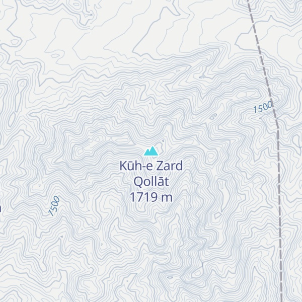 Map of Kūh-e Zard Qollāt