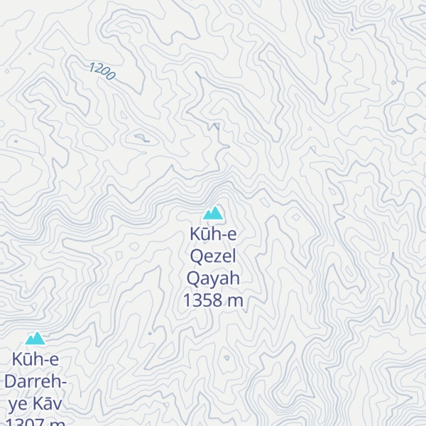 Map of Kūh-e Qezel Qayah