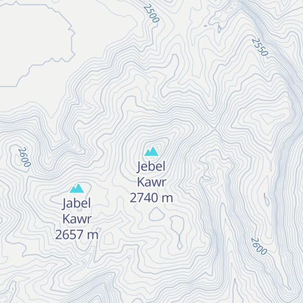 Map of Jebel Kawr