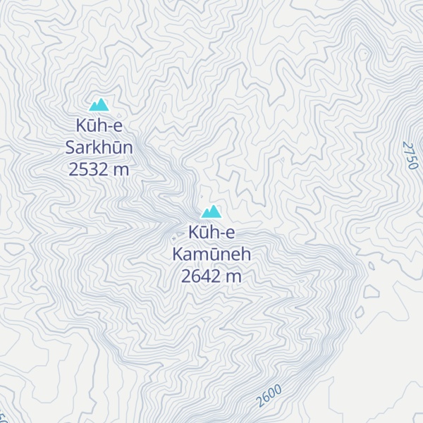Map of Kūh-e Kamūneh