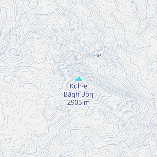 Map of Kūh-e Bāgh Borj