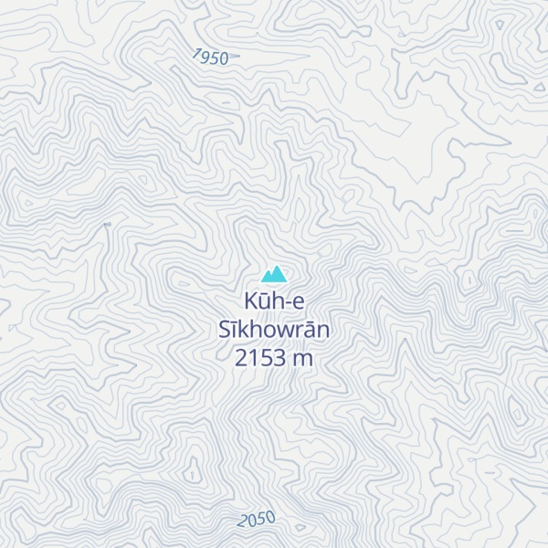 Map of Kūh-e Sīkhowrān