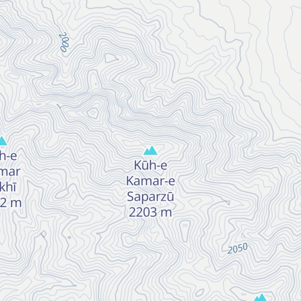 Map of Kūh-e Kamar-e Saparzū