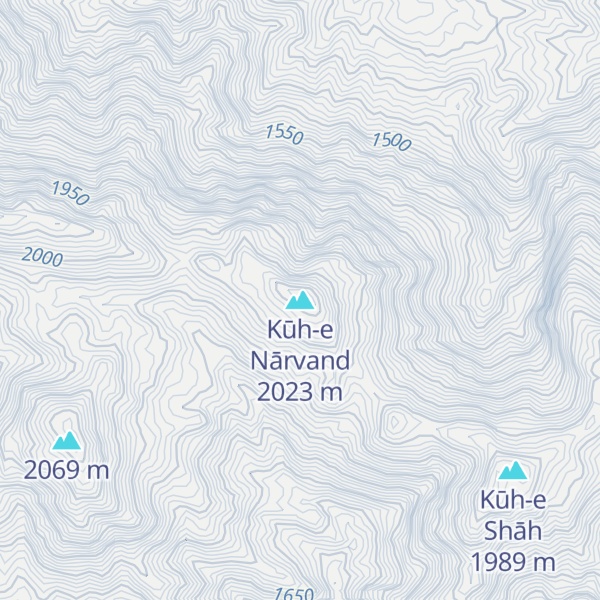 Map of Kūh-e Nārvand