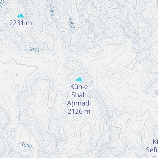 Map of Kūh-e Shāh Aḩmadī