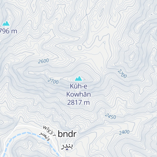 Map of Kūh-e Kowhān