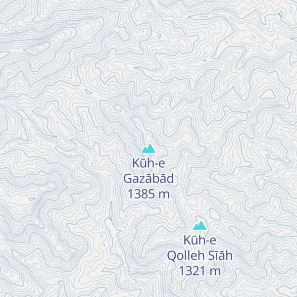 Map of Kūh-e Gazābād
