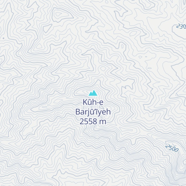 Map of Kūh-e Barjū’īyeh