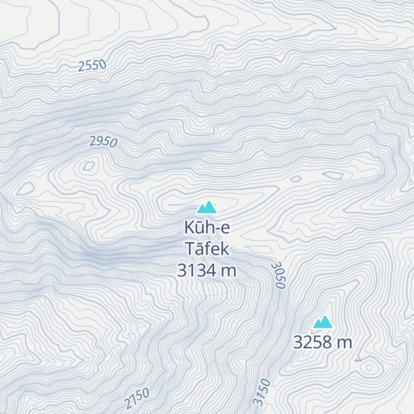 Map of Kūh-e Tāfek