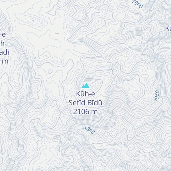 Map of Kūh-e Sefīd Bīdū