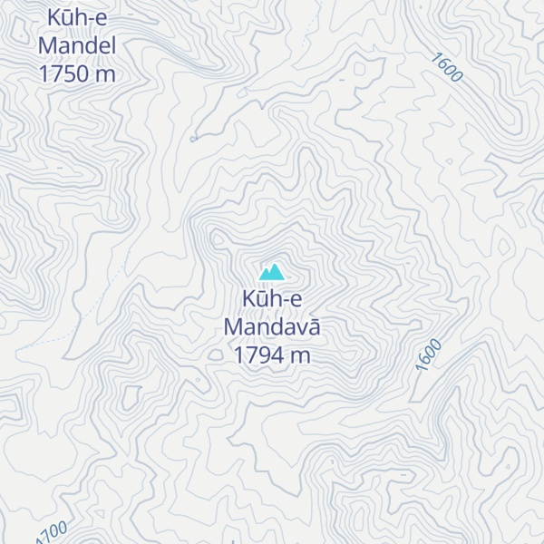 Map of Kūh-e Mandavā
