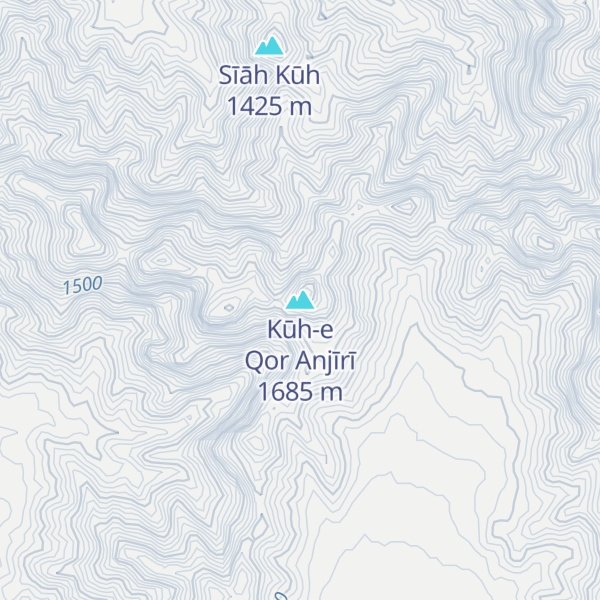 Map of Kūh-e Qor Anjīrī