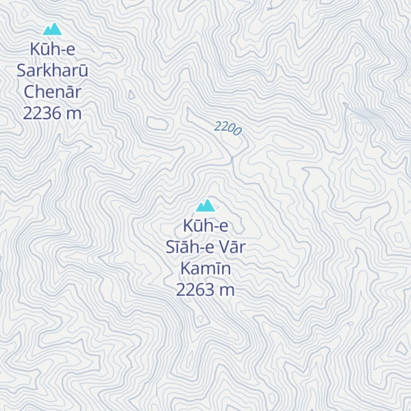 Map of Kūh-e Sīāh-e Vār Kamīn