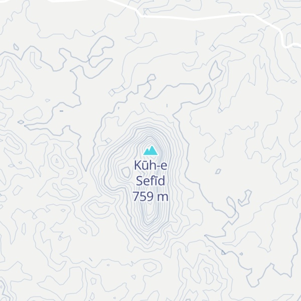Map of Kūh-e Sefīd