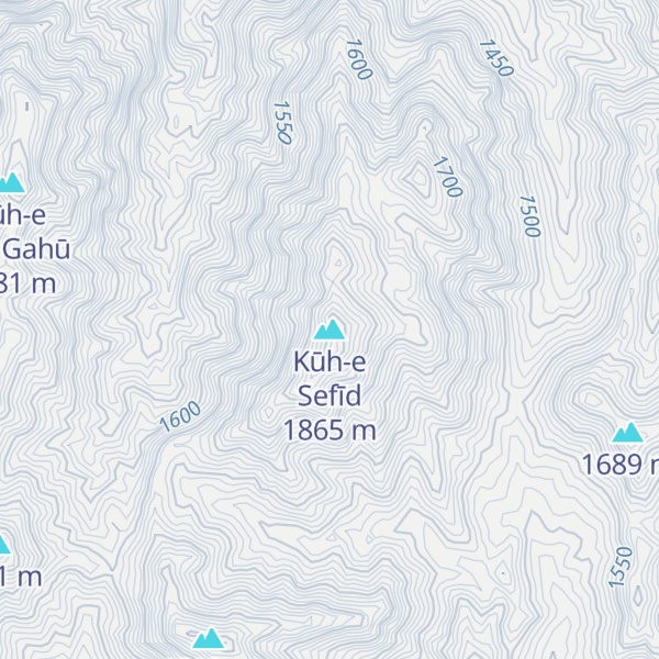 Map of Kūh-e Sefīd