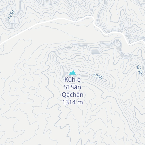 Map of Kūh-e Sī Sān Qāchān