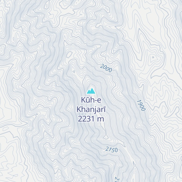 Map of Kūh-e Khanjarī