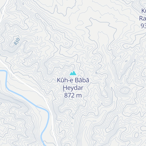 Map of Kūh-e Bābā Ḩeydar