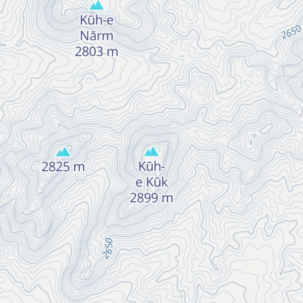 Map of Kūh-e Kūk