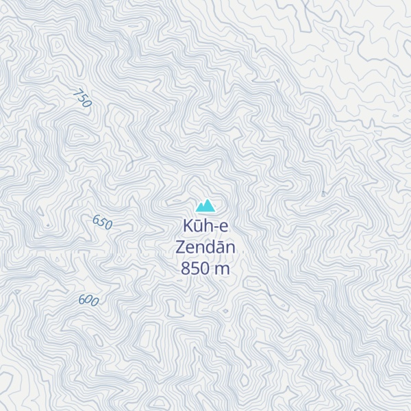 Map of Kūh-e Zendān