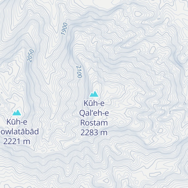 Map of Kūh-e Qal‘eh-e Rostam