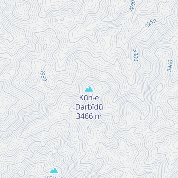 Map of Kūh-e Darbīdū