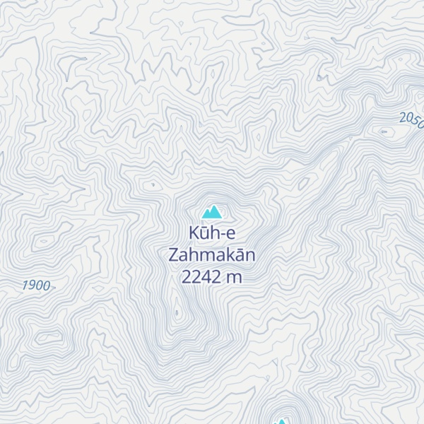 Map of Kūh-e Zahmakān
