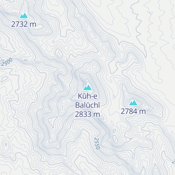 Map of Kūh-e Balūchī