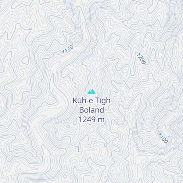 Map of Kūh-e Tīgh Boland
