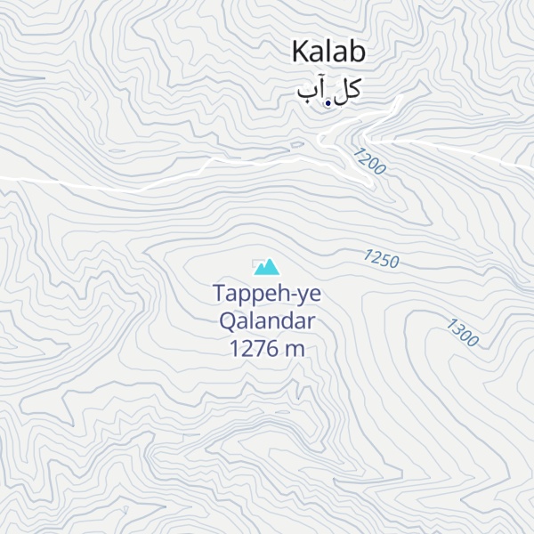 Map of Tappeh-ye Qalandar