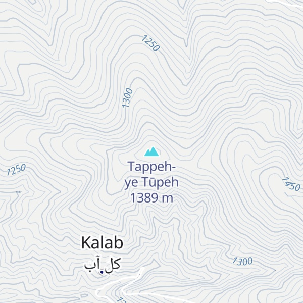 Map of Tappeh-ye Tūpeh