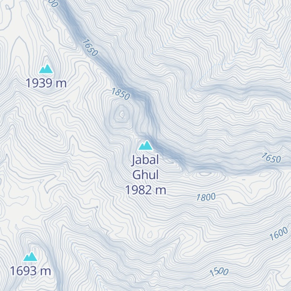 Map of Jabal Ghul