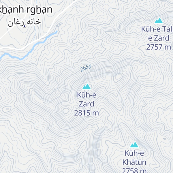 Map of Kūh-e Zard