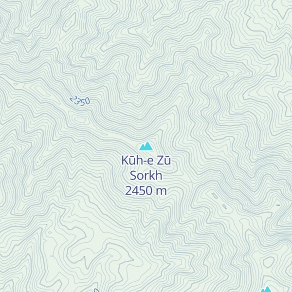 Map of Kūh-e Zū Sorkh