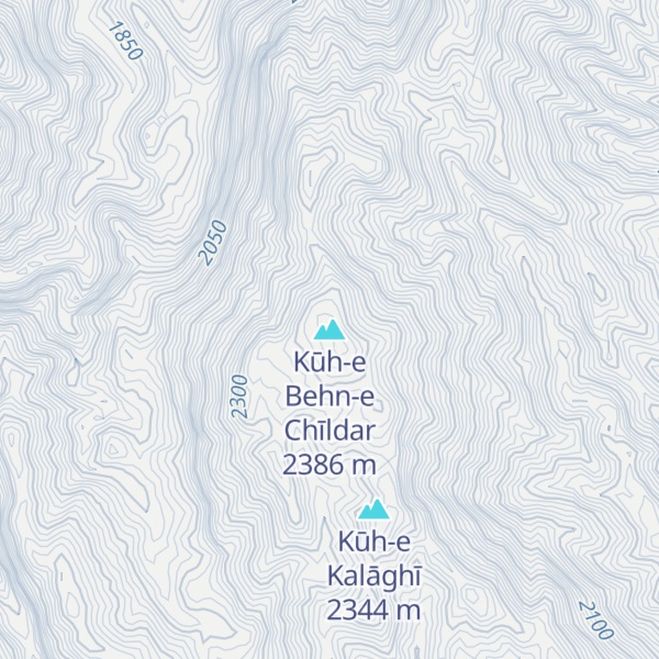 Map of Kūh-e Behn-e Chīldar