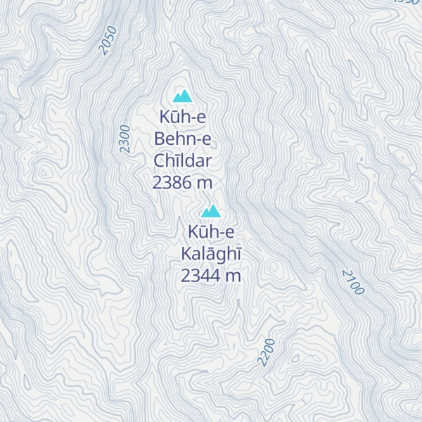 Map of Kūh-e Kalāghī