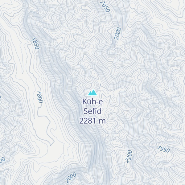 Map of Kūh-e Sefīd