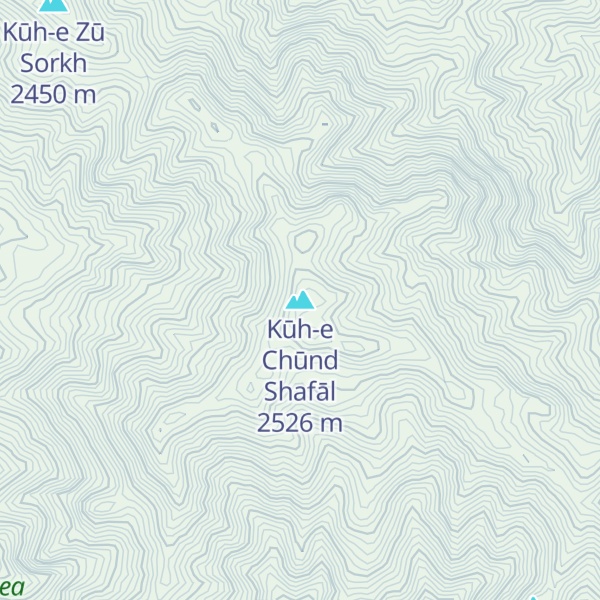 Map of Kūh-e Chūnd Shafāl